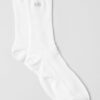 Alo Medias unisex half-crew sox azul/blancas