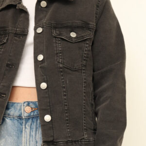 ESPRIT Chaqueta Denim Negra Brillante