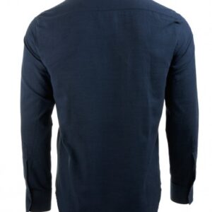 ESPRIT Camisa Lino Blanca con Bordado Azul Marino M/Larga