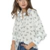 ESPRIT Camisa Blanca con Corazones Bordados M/Larga