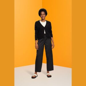 ESPRIT Pantalon Wide Leg C/ Azul Marino