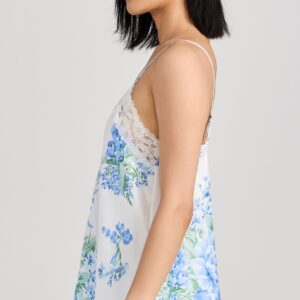 By Flora Nilkrooz Pijama de Seda 2 Piezas C/Negro