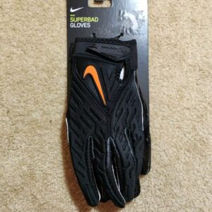 Nike Guantes de Futbol Americano C/ Azul con Naranja T/S