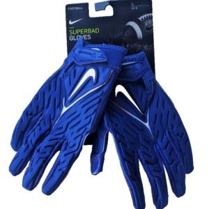 Nike Guantes de Futbol Americano C/ Azul con Negro T/S