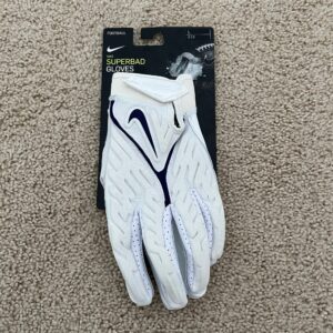 Nike Guantes de Futbol Americano C/ Blanco con Morado T/L